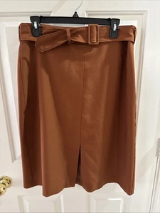 Banana Republic braun knielang A-Lone Frontschlitz gefüttert Rock Gr 12 - Bild 1 von 11