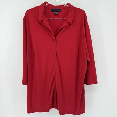 Camisa Venezia Mujer 22/24 Roja Abotonada Manga Larga Vamp Oscuro Foto 1 de 4