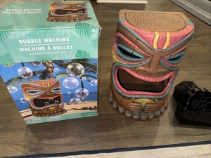 Luau Idol braun 12" Tiki Kopf Hawaii Strand Terrasse Party Seifenblasenmaschine - Bild 1 von 5