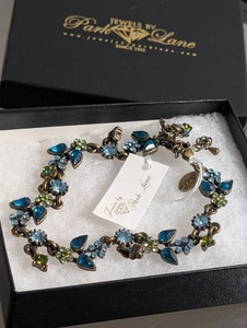 Neu mit Etikett seltenes Park Lane Strass Blumen Armband 7-9 Zoll - Bild 1 von 8