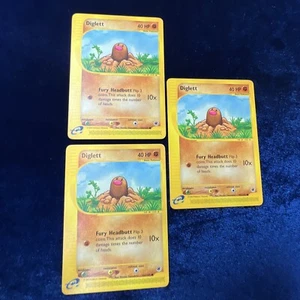 Diglett 106/165 Expedition Pokemon E Series Card Vintage 2002 Nintendo 3 - Picture 1 of 8