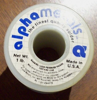 DE COLECCIÓN Alpha Metals QQ-S-571 - 1 lb DIA .062 Buena Calidad Tipo...NUEVO STOCK ANTIGUO Foto 1 de 4