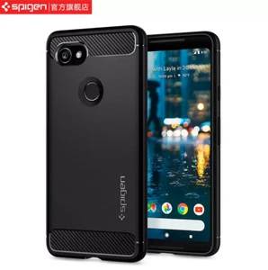 Spigen for Google Pixel 2 Case AirCushion Shockproof Cover - Black - Picture 1 of 4