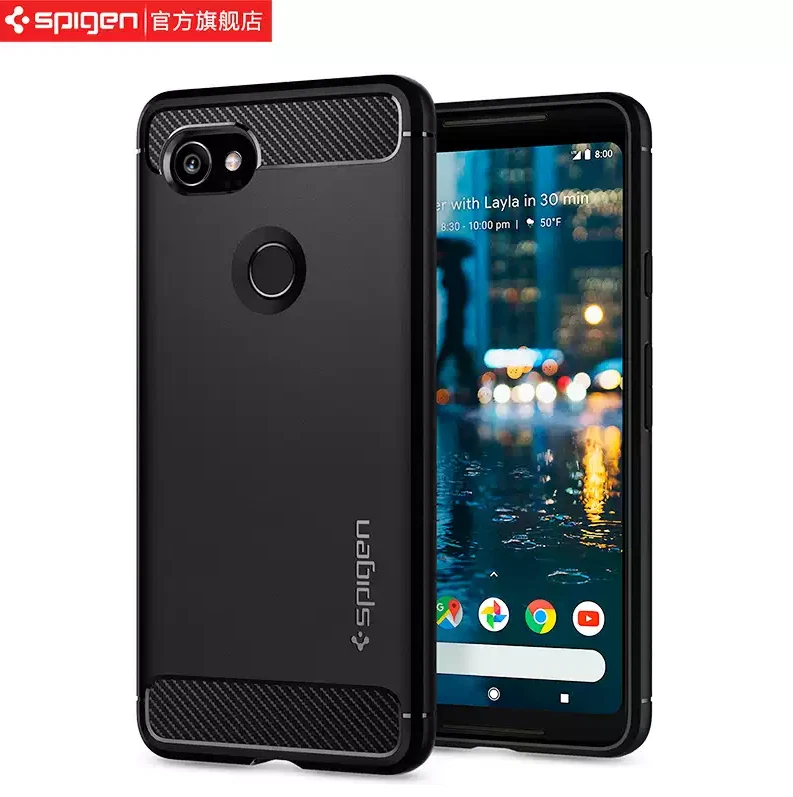 Spigen for Google Pixel 2 Case AirCushion Shockproof Cover - Black - Image 1 of 4