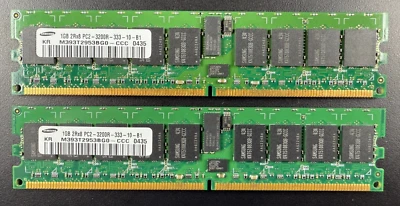 Samsung M393T2953BG0-CCC 1GB DD2 Memory Modules Lot of 2 (2gb Total) - Image 1 of 4