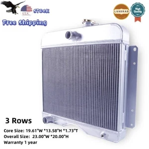 3 Row Radiator for 1946-1964 Jeep Willys 50-58 CJ3 CJ5 CJ6 59-62 Truck M/T & NEW - Picture 1 of 8