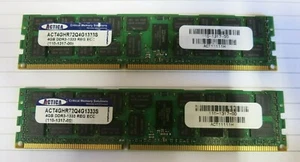 Actica ACT4GHR72Q4G1333S 8GB (2x4GB) 2Rx8 PC3-10600 ECC DDR3-1333S CL9 240P RAM - Picture 1 of 4