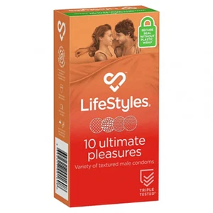 LifeStyles Ultimate 10 Condoms Ribbed, Dotted & Stimulating Gel Sensations - Picture 1 of 1