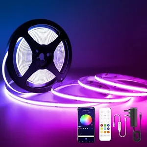 TTWAY 24V COB RGB LED Strip, COB RGB LED Strip 3M, LED Strip Music Sync, App Con - Picture 1 of 3