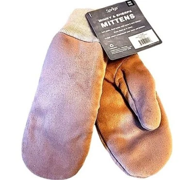 Guantes Sprigs Minky and Sherpa con capucha extraíble marrón camel Foto 1 de 2