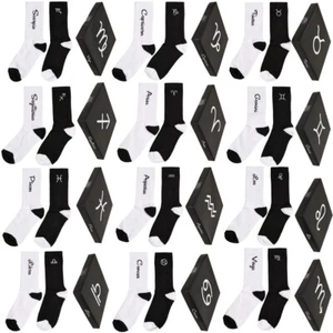 Mister Tee Zodiac Socks 2-Pack Socks Unisex Zodiac Sign Symbol - Picture 1 of 49