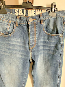 Vintage Look Jeans Mens Size 32R Smith & Jones Distressed Look Straight Leg