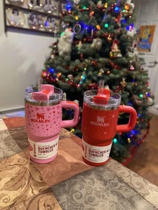 Stanley Cup Valentine’s Day 2025 Ruby Red & Sweet Hearts 20 oz 2 Pack Tumblers - Picture 1 of 5