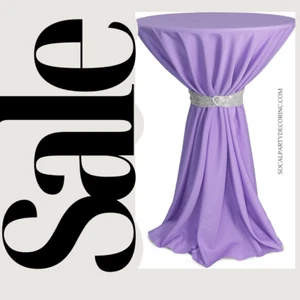 LAVENDER - 12 PACK -120" Round Polyester Poplin Washable Tablecloth, Table Cloth - Picture 1 of 1