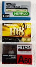 3 Different Cassette Tapes: TDK PRO 120 + Panasonic HI8 MP  + TDK A60