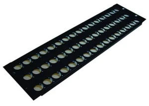 PENN ELCOM - 19" 48 Hole Rack Panel Punched for D-Series Connectors - 3U - Picture 1 of 1