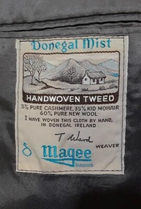 MAGEE Donegal Mist Men's Sport Coat Wool Mohair Casmere Herringbone Hand Woven - Picture 1 of 18