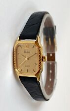 Pedre Women's Vintage Petite Gold-Tone Leather Strap Watch VG condition WORKS