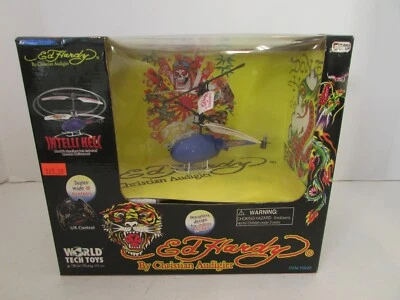 WORLD TECH TOYS ED HARDY INDOOR FLYING HELICOPTER BATTERY OPER NEW IN BOX - Image 1 of 4