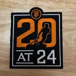 SF GIANTS "20 at 24" Willie Mays Embroidered 3.25" x 3.75" Official Jersey Patch - Picture 1 of 2