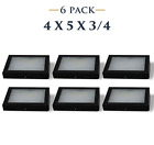 6 Pack of 4 x 5 x 3/4 Riker Display Cases Box for Collectibles Jewelry & More  