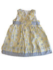 Hartstrings Baby Girl Yellow Floral & Plaid Dress 18 Months