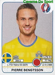 551 PIERRE BENGTSSON SVERIGE SWEDEN 1.FSV MAINZ 05 STICKER EURO 2016 PANINI - Imagen 1 de 1