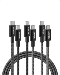 Anker USB C charger cable (6ft 100W, 2Pack), USB 2.0 type c charger fast chargin - Picture 1 of 7