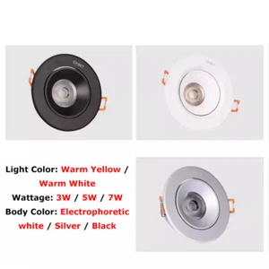 3/5/7W LED Downlight Recessed Ceiling Light Lamp Round Spotlight Ultra-Thin - Picture 1 of 11