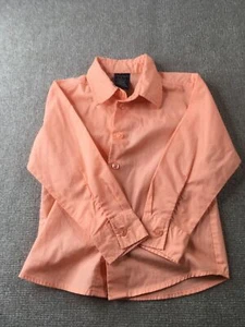 Nautica Shirt Youth Kids 5 Orange Long Sleeve Dress Shirt Button Up Boys  - Picture 1 of 5