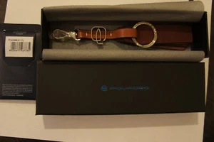 NEW Genuine Womens PIQUADRO Leather keychain/ ring/ Fob/Brown/PC4330MUS - Picture 1 of 10