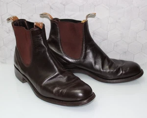 R.M. Botas Chelsea Williams Craftsman Cuero Marrón Oscuro Reino Unido 11 Hechas en Australia - Imagen 1 de 23
