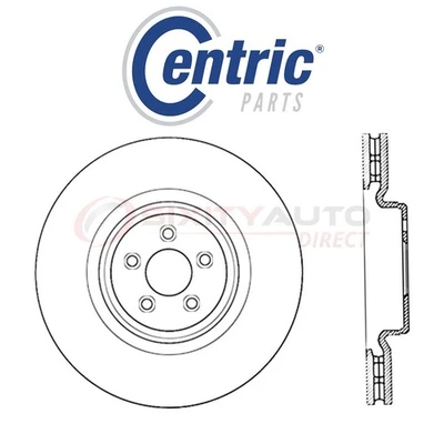 Centric High Carbon Alloy Disc Brake Rotor for 2006-2009 Jaguar XJ8 4.2L V8 ff Foto 1 de 4