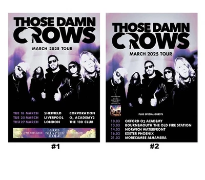 THOSE DAMN CROWS God Shaped Hole 2025 UK Tour Poster - Wall Decor - Image 1 of 4