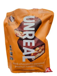 Unreal Dark Chocolate Caramel Peanut Nougat Bars 15.4 Ounce FREE SHIPPING - Picture 1 of 8
