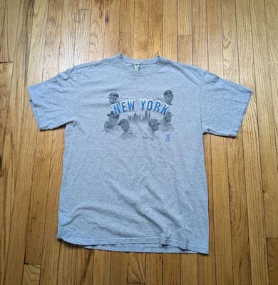 NY Yankees футболка мужская большой серый игроков подписи Дерек Джетер 2011 Y2K - Изображение 1 из 4