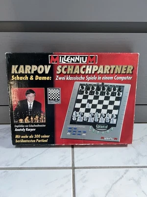 Karpov Schachpartner Millennium Schachcomputer Strategie Taktik Schach & Dame - Bild 1 von 4