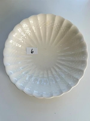 Spode Chelsea Wicker (6) Coupe Cereal Bowls 6 1/4" England Basketweave ribbed - Image 1 of 4