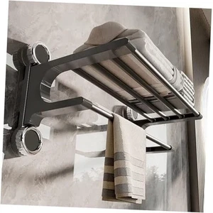 25-Inch Bathroom Lavatory Towel Rack Suction Cup Towel Bars Bath Towel Rack - Picture 1 of 8