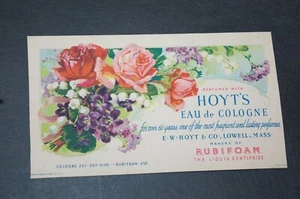 TARJETA COMERCIAL VINTAGE E.W. HOYT CO, RIBIFOAM DENTRÍFRICOS Y DAMAS ANUNCIO PERFUMADO - Imagen 1 de 4
