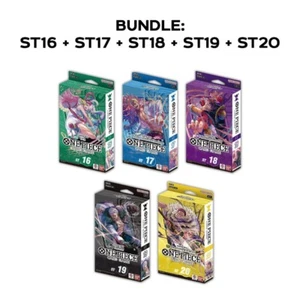One Piece Card Game BUNDLE - ST16 - ST17 - ST18 - ST19 - ST20 Sealed with PRB01 - Imagen 1 de 7