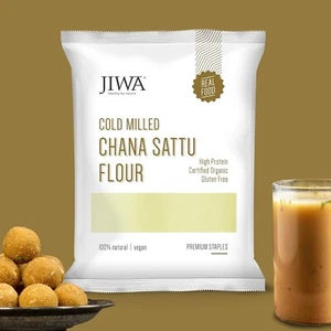 JIWA healthy by nature Cold Pressed Organic Chana Sattu Flour | Gluten Free |1Kg - Picture 1 of 3