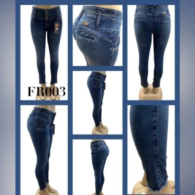 Jean Levantador de Glúteos Franka Colombiano FR003 Nuevo Con Etiquetas Foto 1 de 4