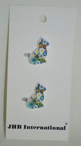 Vintage JHB International Knöpfe Katze Floral Made in Germany NEU - Bild 1 von 3