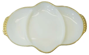 Plato de caramelo Anchor Hocking Fire King Ware Milkglass número 17 EE. UU. 11 pulgadas - Imagen 1 de 6