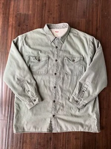 Levi's Sherpa Fleece Lined Insulated Work Shirt Jacket Men's 2XL XXL White Tab - Picture 1 of 12