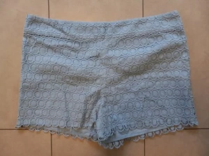 Neu mit Etikett Ann Taylor Loft blaue Spitzenshorts für Damen Größe 14 - Bild 1 von 4