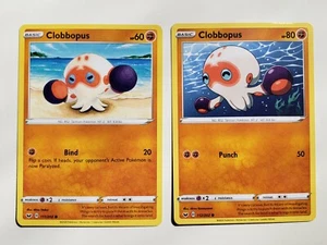 Clobbopus 111/202 & 112/202 LP - Sword Shield Base Pokemon Card Mina Nakai Art - Picture 1 of 2