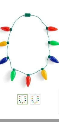 Зажженное рождественское ожерелье Светодиодные рождественские лампочки Дети Взрослые Подарки для вечеринок Зажгитесь - Изображение 1 из 2