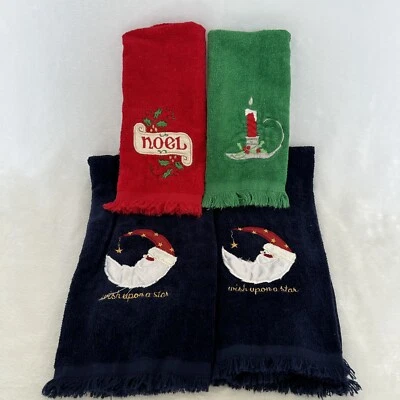 Lote de toallas de mano Wish Upon a Star Wish Upon a Star de Navidad bordadas de colección Foto 1 de 4